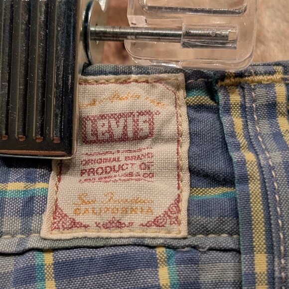Levi's Plaid Blue and Gray Shorts Size 8 - Picture 11 of 14